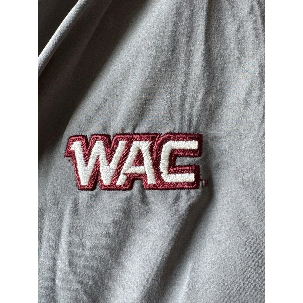 Adidas lightweight 1/4 zip pullover windbreaker  Lg Gray WAC Player Issued Golf